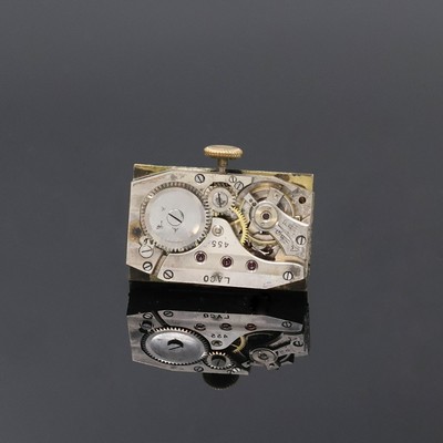 27059055d - LACO rechteckige Armbanduhr in GG 585/000, Deutschland um 1935, Handaufzug, 2-teil. ...