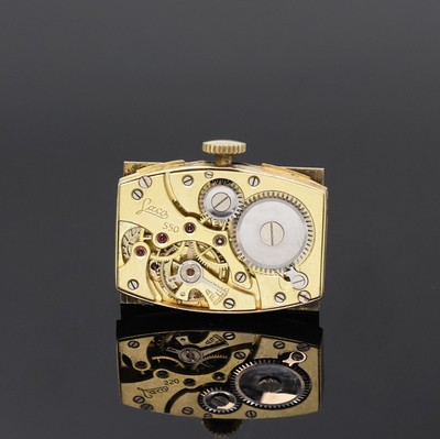 27059058d - LACO rechteckige Armbanduhr in GG 585/000, Deutschland um 1940, Handaufzug, 2-teil. ...