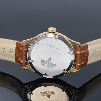 27059071c - GUB gilt gents wristwatch calibre 60, GDR around 1955, manual winding, two-piece ...