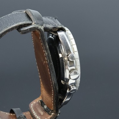 27059074b - DUGENA Armbandchronograph in Stahl, Schweiz um 1970, Handaufzug, Edelstahlgeh., Boden ...