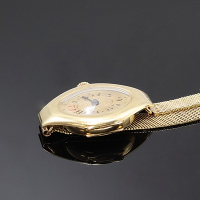 27059083c - Frühe Damenarmbanduhr in GG 585/000 am GG 585/000 Milanaiseband, Schweiz um 1915, ...