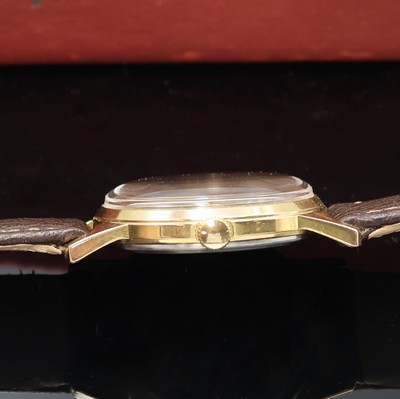 27059084b - GUB Q1 vergoldete Armbanduhr mit original Box, DDR um 1960, Handaufzug, 2-tlg. Geh. m. ...