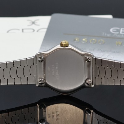 27059089d - EBEL Damenarmbanduhr in Stahl/Gold Referenz 166901, Schweiz um 1995, quartz, Monocoque- ...