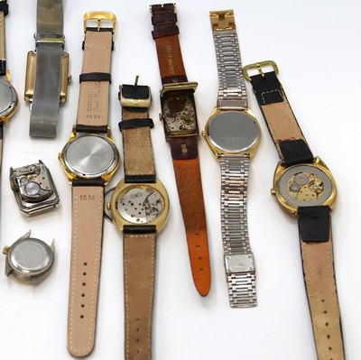 27059099f - 18 vergoldete Armbanduhren verschiedener Marken, Schweiz/Deutschland/USA, 4 x Automatik, ...
