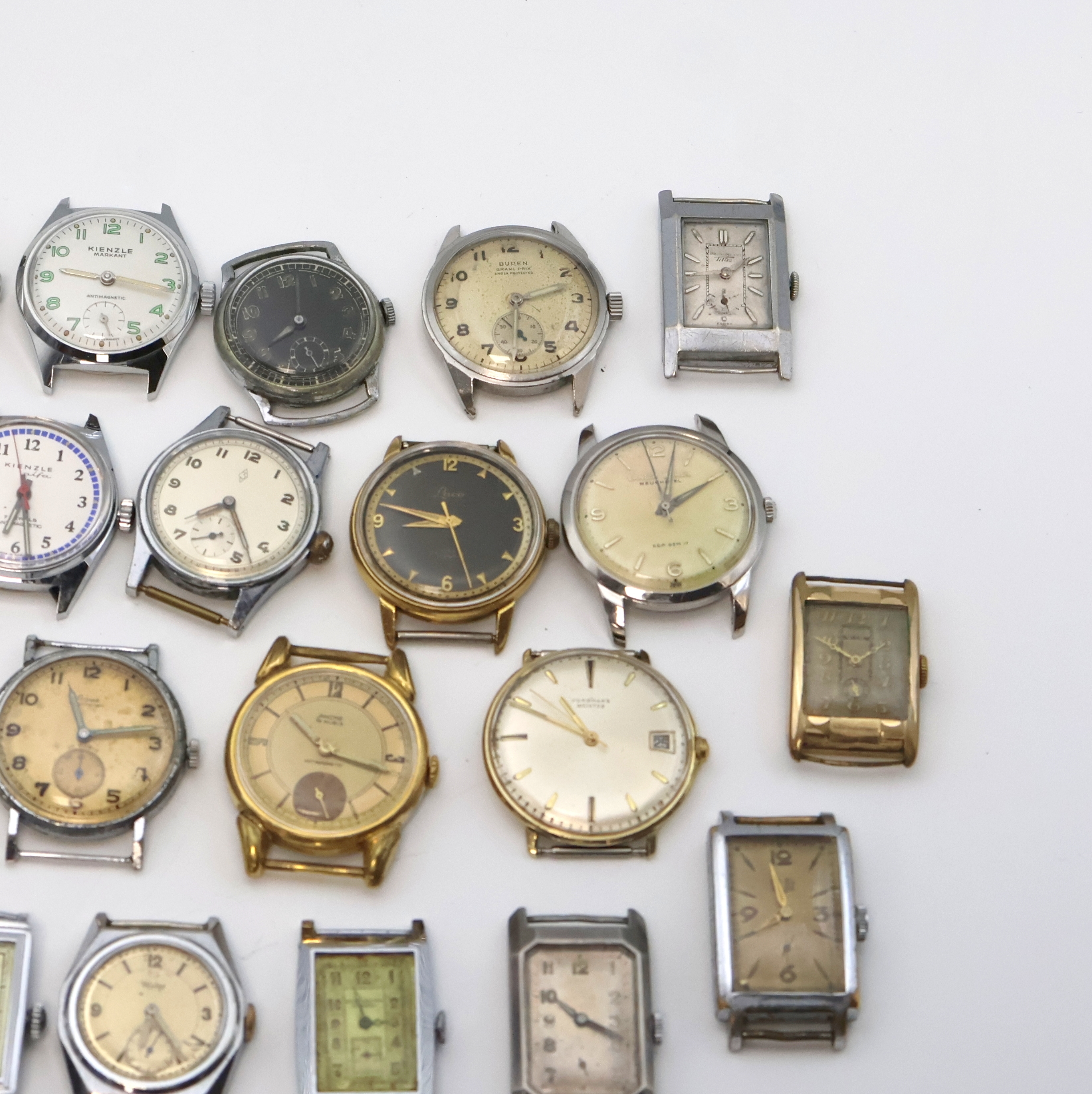 Detail c: 22 Armbanduhren in Stahl/verchromt/vergoldet verschiedener Marken, Schweiz/Deutschland um 1930 - 1980, 1 x Automatik, 21 x Handaufzug, 4 x Stahlgeh., ...