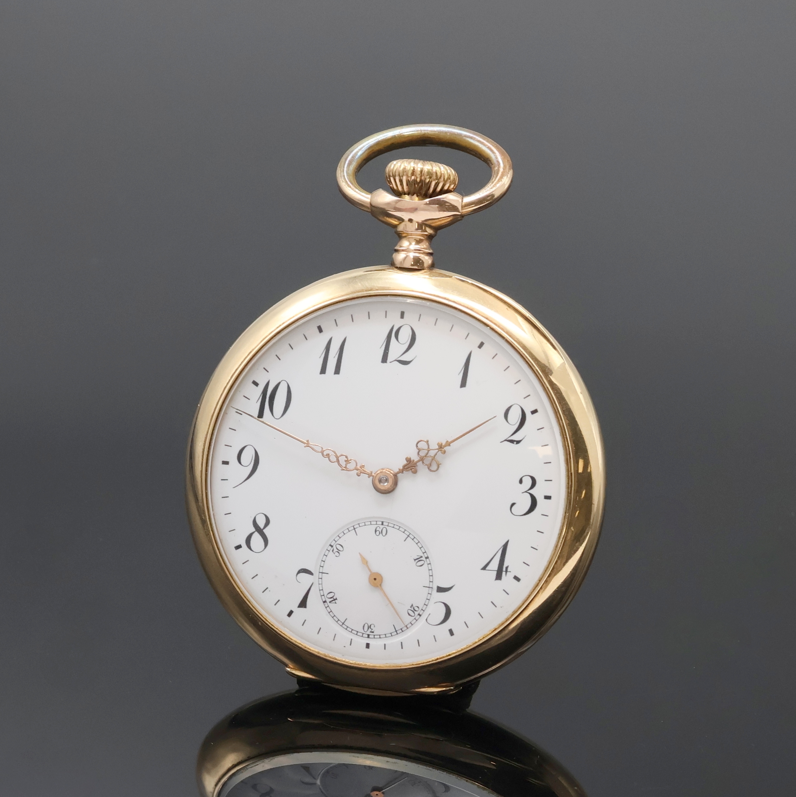 Image 27059132 - Carl Breitschwerdt, Frankfurt a.M. offene Herrentaschenuhr in GG 585/000, Schweiz um ...