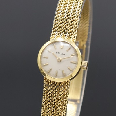 27059100a - ETERNA 14k yellow gold ladies wristwatch, Switzerland around 1960, manual winding, two ...