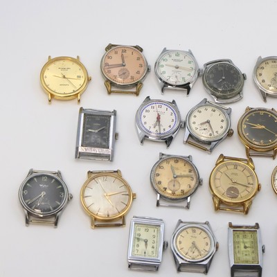 27059113a - 22 wristwatches in steel/chrome-plated/gold plated different brands, Switzerland/Germany ...