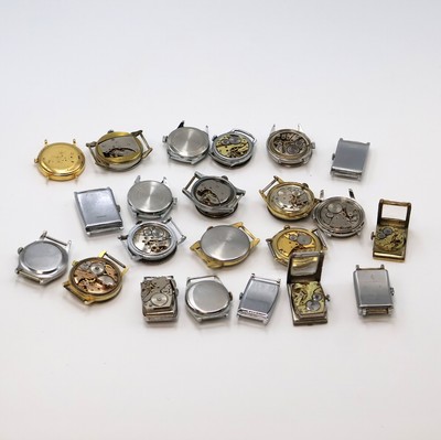 27059113e - 22 wristwatches in steel/chrome-plated/gold plated different brands, Switzerland/Germany ...