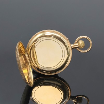 27059125e - Damen-Halbsavonette in RG 585/000, Schweiz um 1890, vollgrav. 3-Deckel Goldgeh., ...