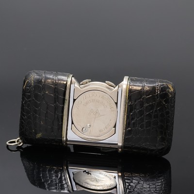 27059129d - MOVADO Ermetophon Schiebeuhr mit Wecker im Nickelgehäuse, Schweiz um 1960, ...