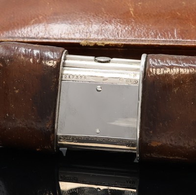 27059141b - MOVADO Ermeto in Silber im original Asprey Etui, Schweiz um 1935, Leder-bezogenes Geh. ...