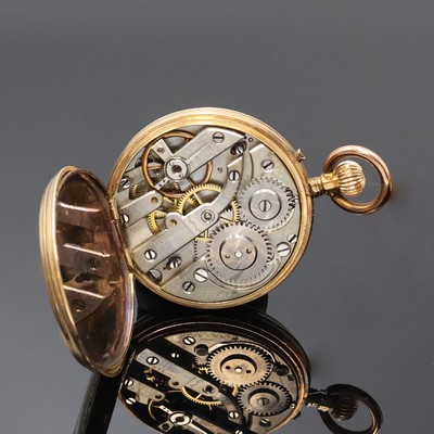 27059142l - 3 Damentaschenuhren in RG/GG 585/000 und 1 vergoldete Petschaft, Schweiz um 1840 - 1900, ...