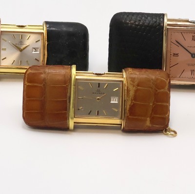 27059149b - 4 Movado ERMETO gilt sliding watches, Switzerland around 1930 - 1960, shift-winding, gold ...