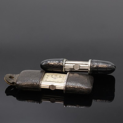 27059151c - 2 MOVADO Ermeto Schiebeührchen in Silber und Nickel, Schweiz um 1930 / 1960, ...