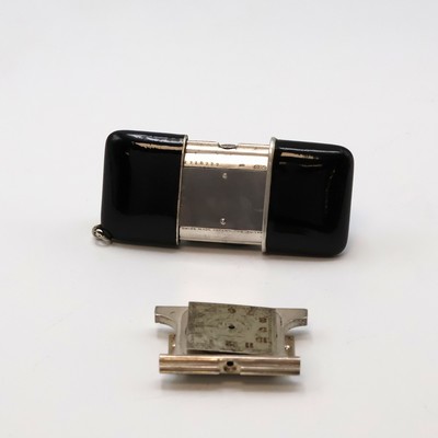 27059156i - 4 MOVADO Ermeto Schiebeührchen in Silber und eine Silberkette, Schweiz um 1930, ...