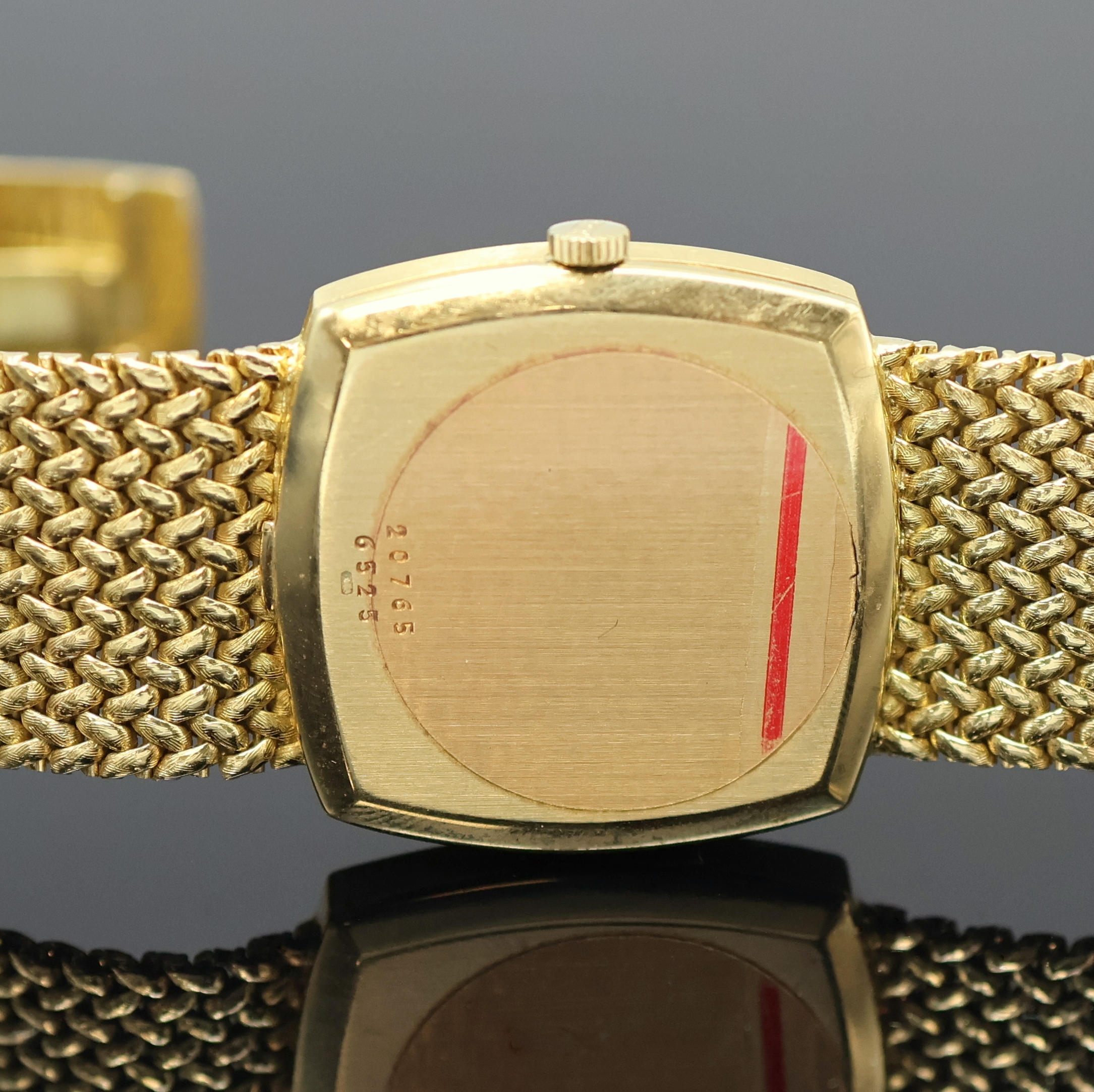 Detail g: CHOPARD Armbanduhr in GG 750/000, Schweiz um 1975, Automatik, orig. Goldband, Boden aufgedr., Lapislazuli-Zifferbl. besch., gold. Zeiger, verg. Werk ...