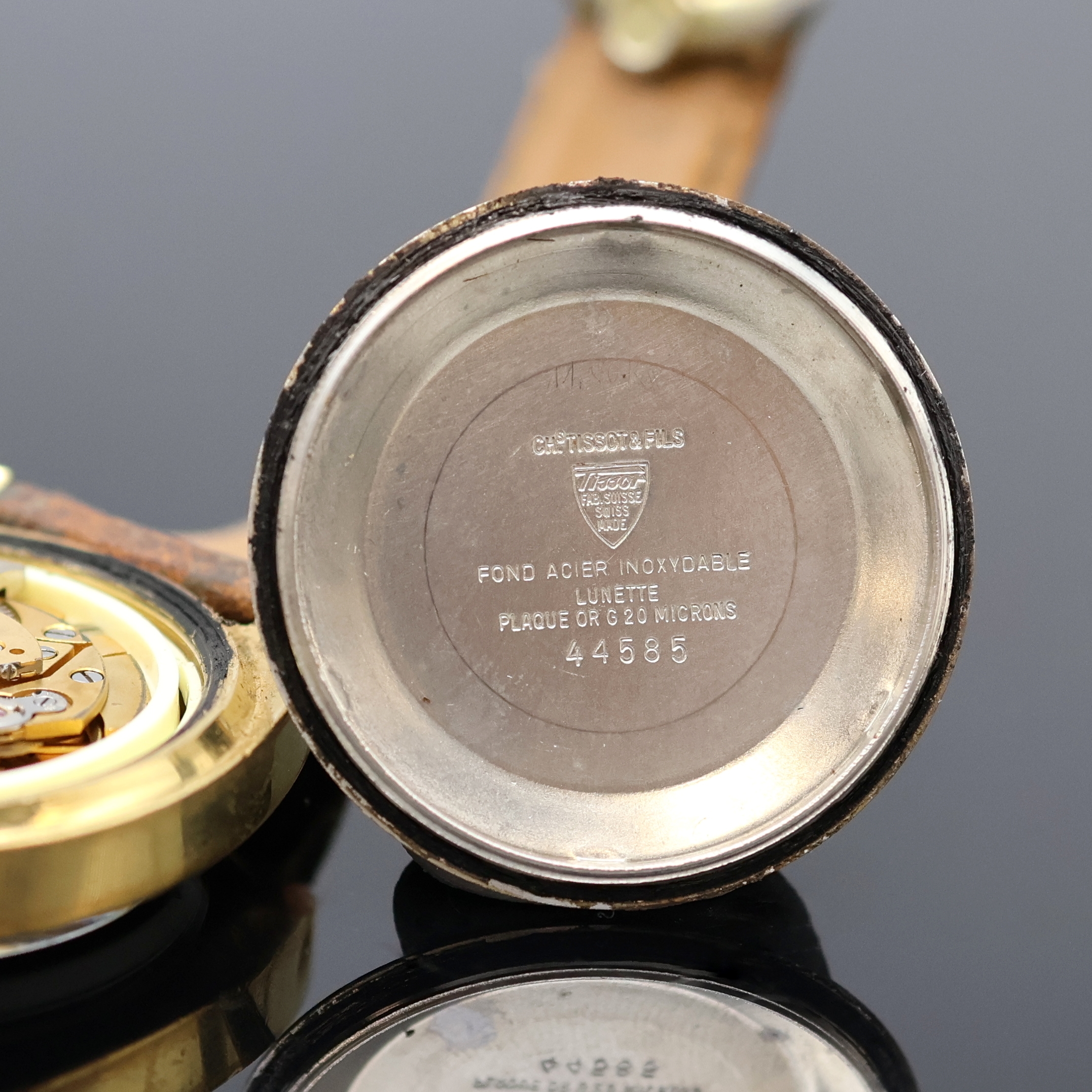 Detail g: TISSOT Seastar vergoldete Herrenarmbanduhr, Schweiz um 1970, Automatik, Boden verschr., champagnerfarb. Zifferbl. m. aufges. Std.- Ind., gold. ...