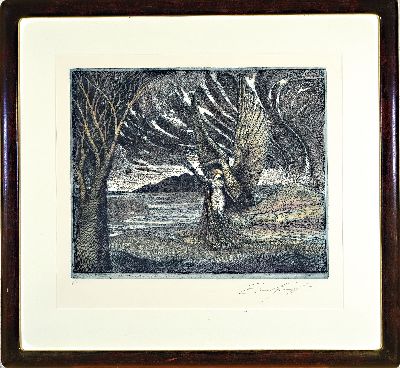 27059470k - Ernst Fuchs, 1930-2015 Wien, Radierung, ´Leda und der Schwan´, e/a, handsigniert, Platte ...