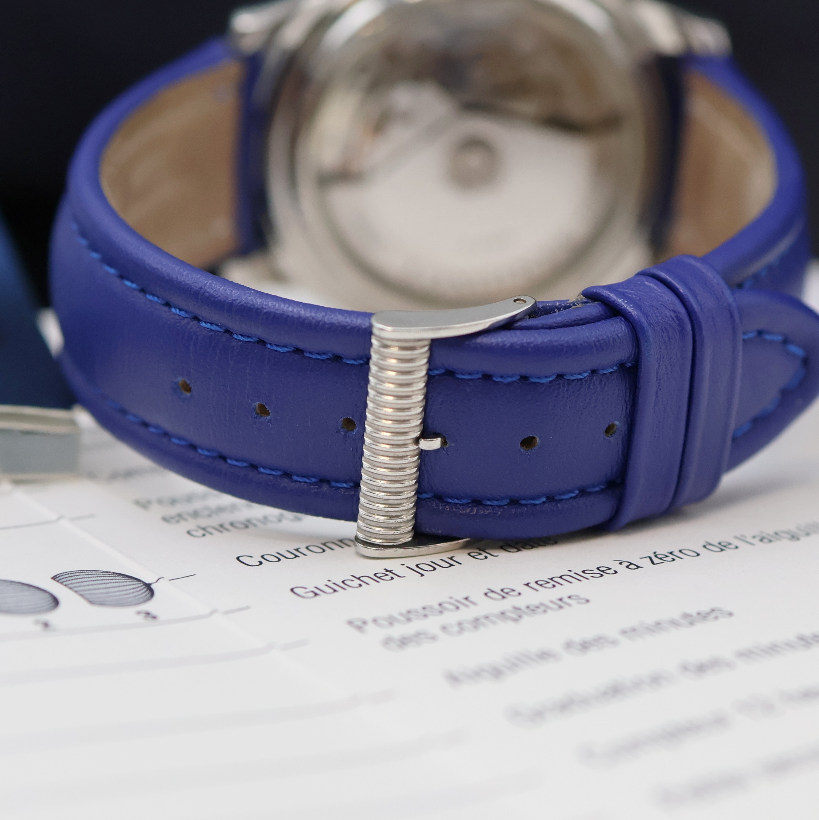Detail d: LONGINES Armbandchronograph Special Series Designed by Charles A. Lindbergh Referenz L2.618.5, Schweiz um 1997, Automatik, beids. vergl. Geh. in ...