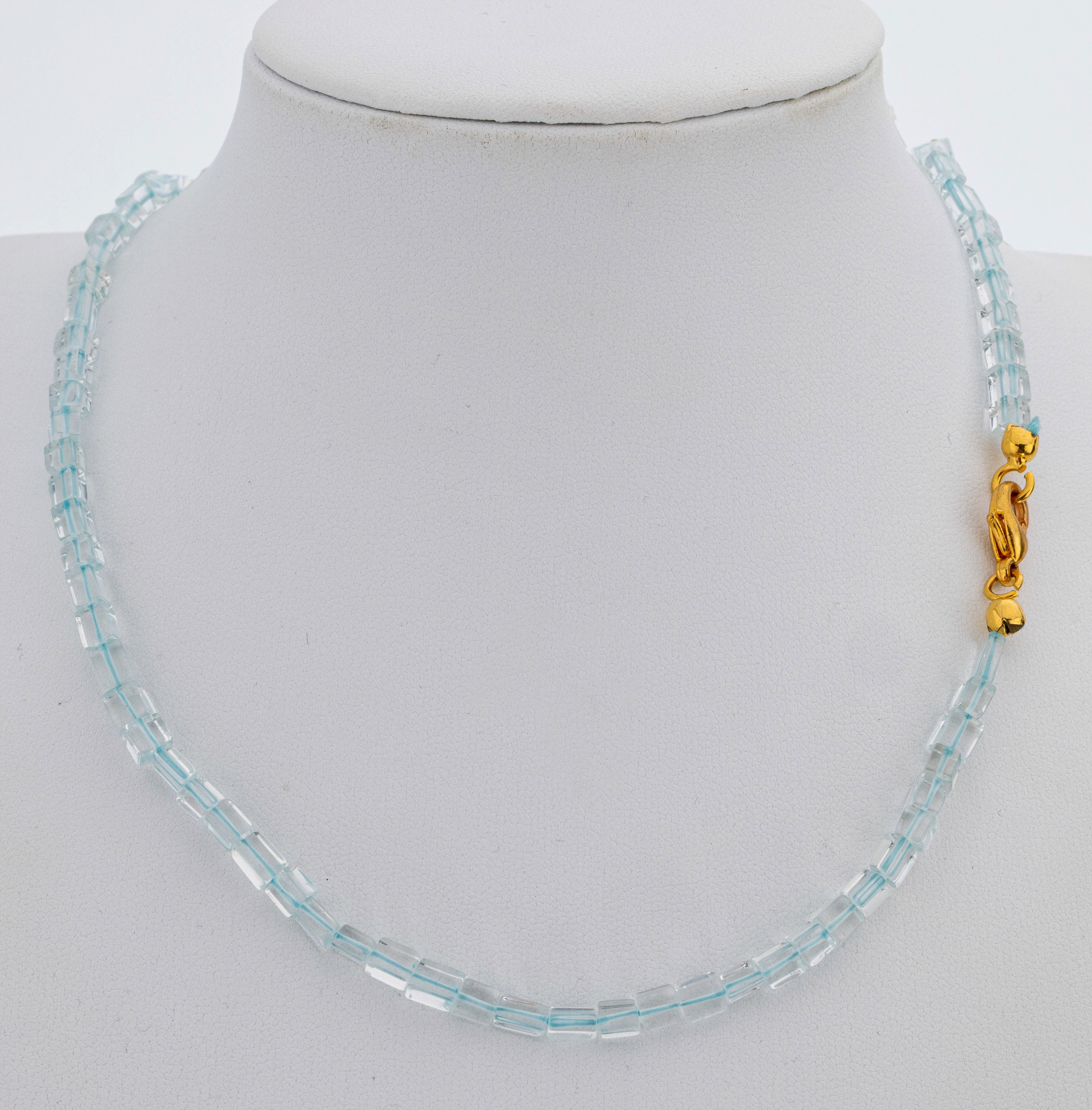 Image 27059652 - Aquamarin-Collier, Aquamarinquader in versch. Größen, L. ca. 45.5 cm, ...