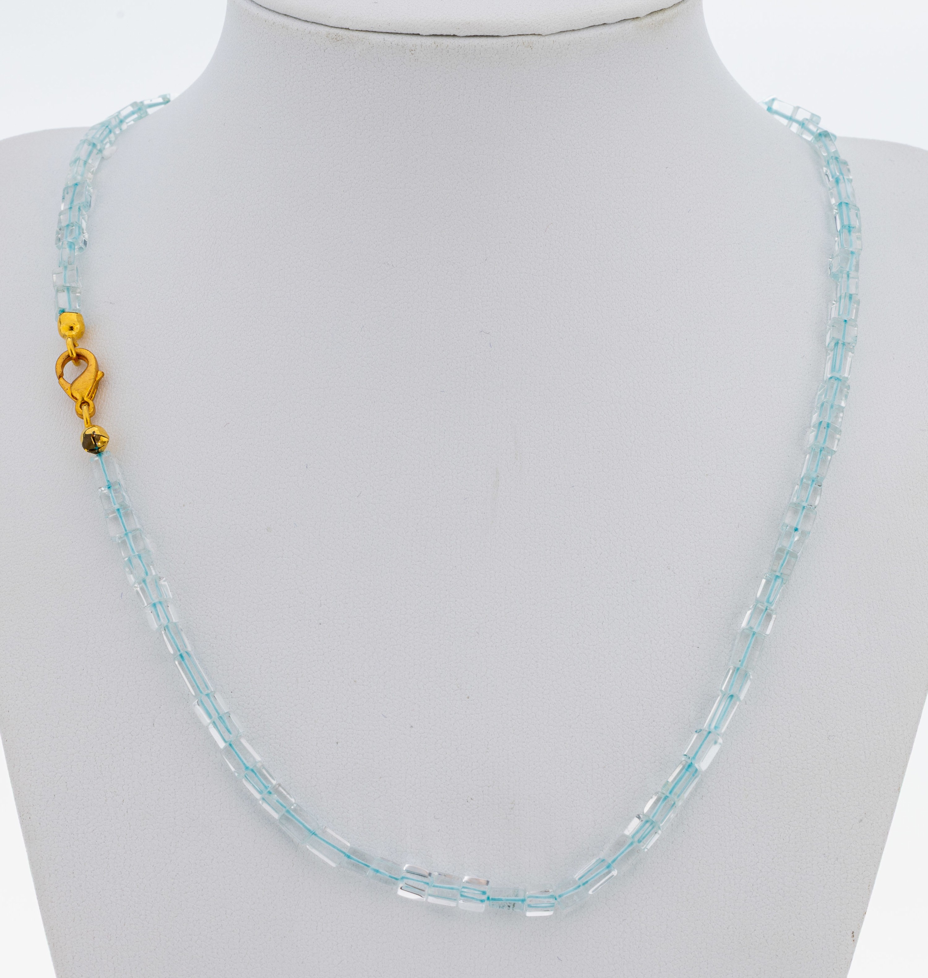 Image 27059653 - Aquamarin-Collier, Aquamarinquader in versch. Größen, L. ca. 45 cm, ...
