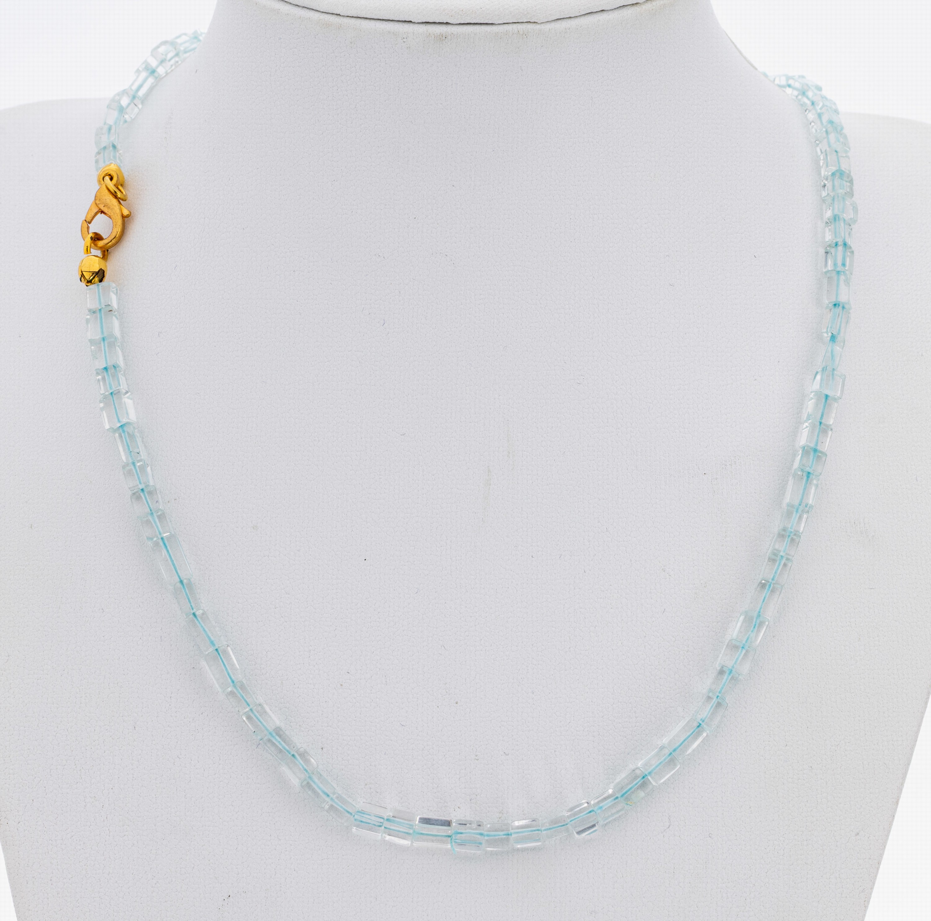 Image 27059654 - Aquamarin-Collier, Aquamarinquader in versch. Größen, L. ca. 45.5 cm, ...