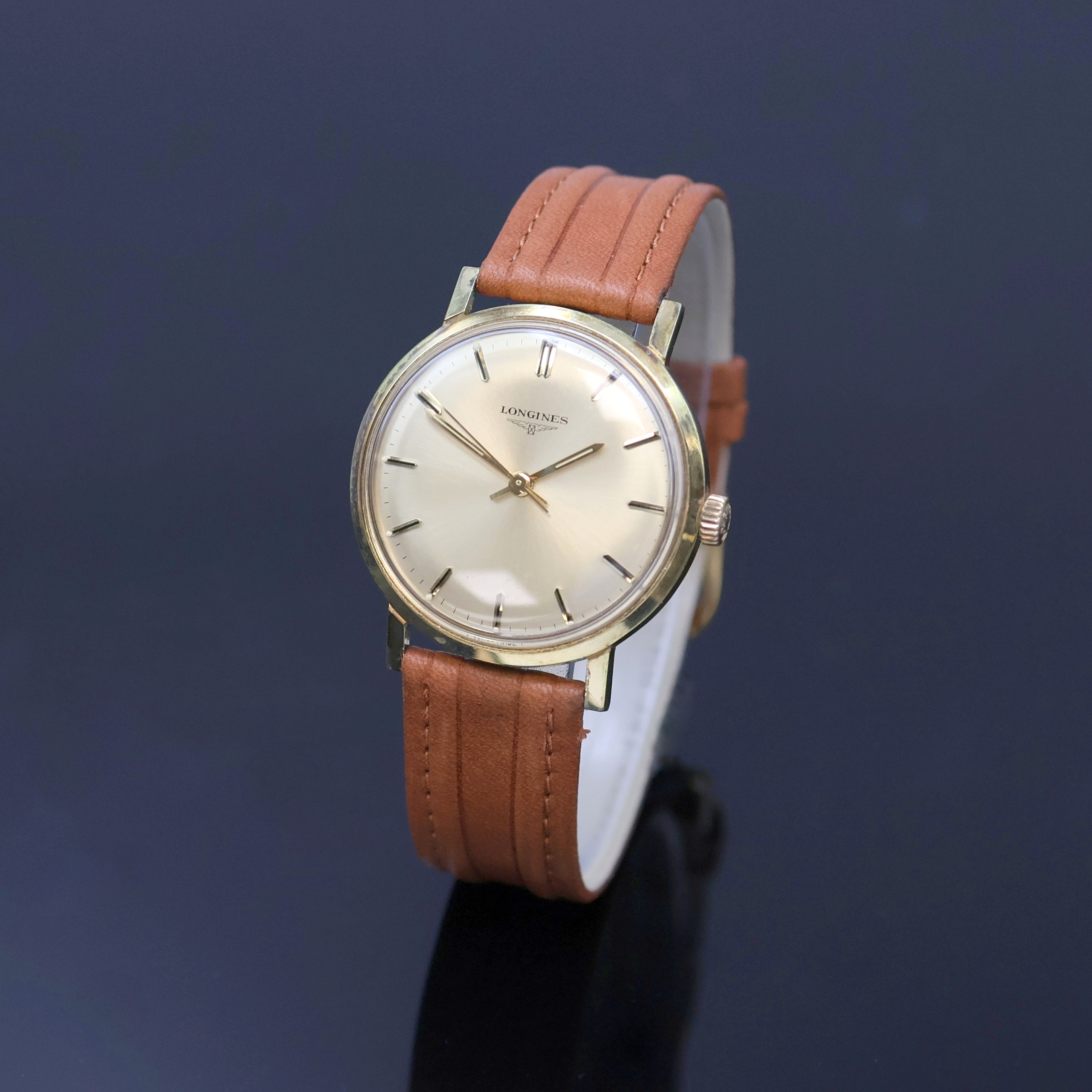 Image 27059691 - LONGINES vergoldete Herrenarmbanduhr Referenz 8359 3, Schweiz um 1970, Handaufzug, ...