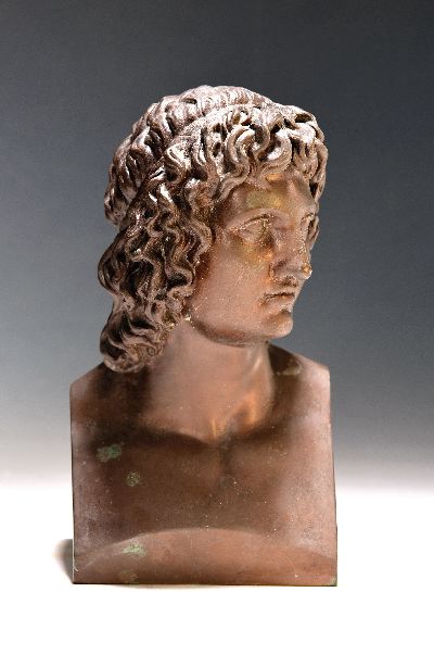 Image Bronzefigur von Achille Collas und Ferdinand Barbedienne, um 1900, Büste eines jungen ...