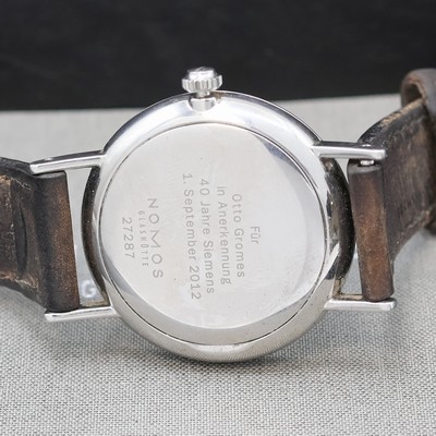 27059777e - NOMOS Ludwig Siemens Armbanduhr in Stahl, Deutschland verk. lt. beil. Pap. 09/2012, ...