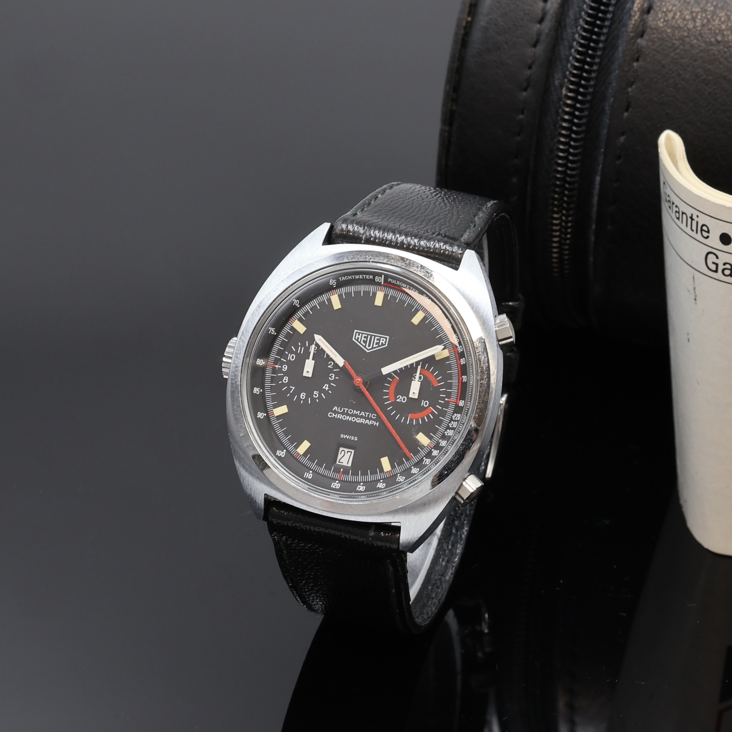 Image 27059801 - HEUER Monza rare chronograph with calibre 15 reference 150.511, Switzerland around 1975, ...