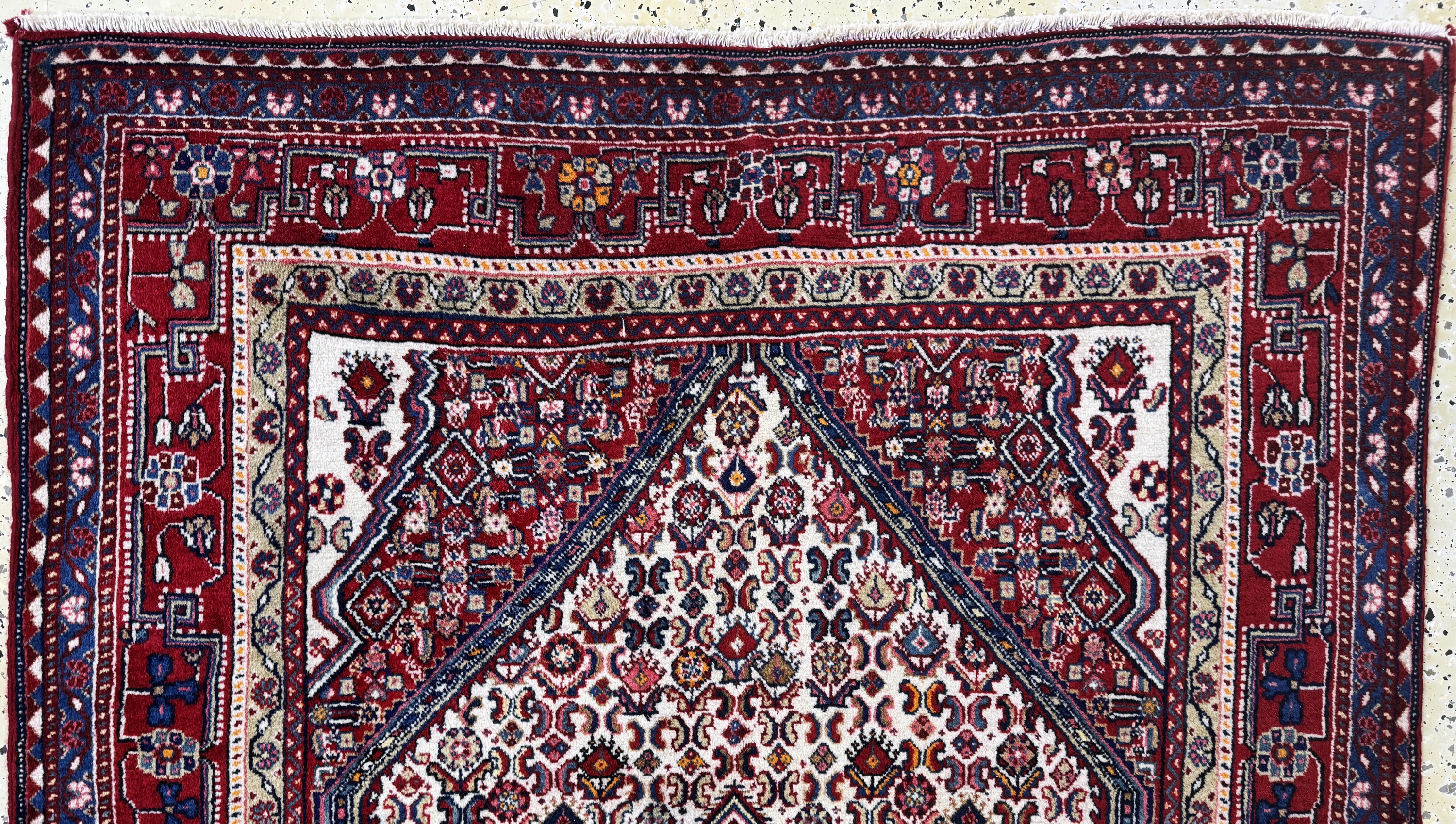 Detail a: Sarogh alt, Persien, Mitte 20.Jhd, Wolle auf Baumwolle, ca. 196 x 128 cm, EHZ: 2