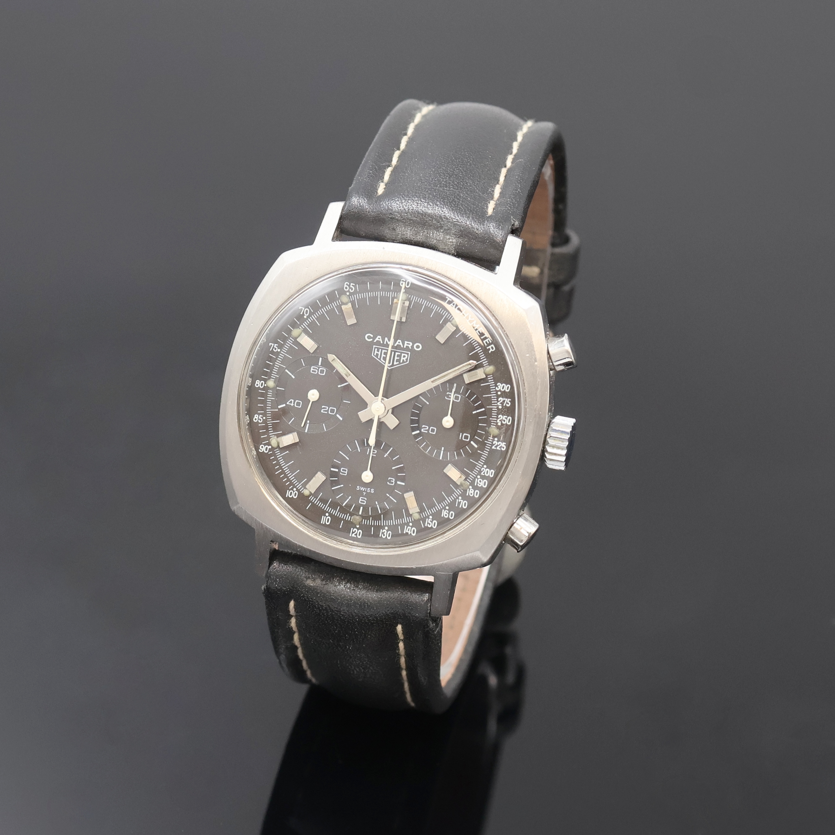 Image 27059825 - HEUER Camaro Schaltradchronograph Referenz 7220, Handaufzug, Schweiz um 1968, ...