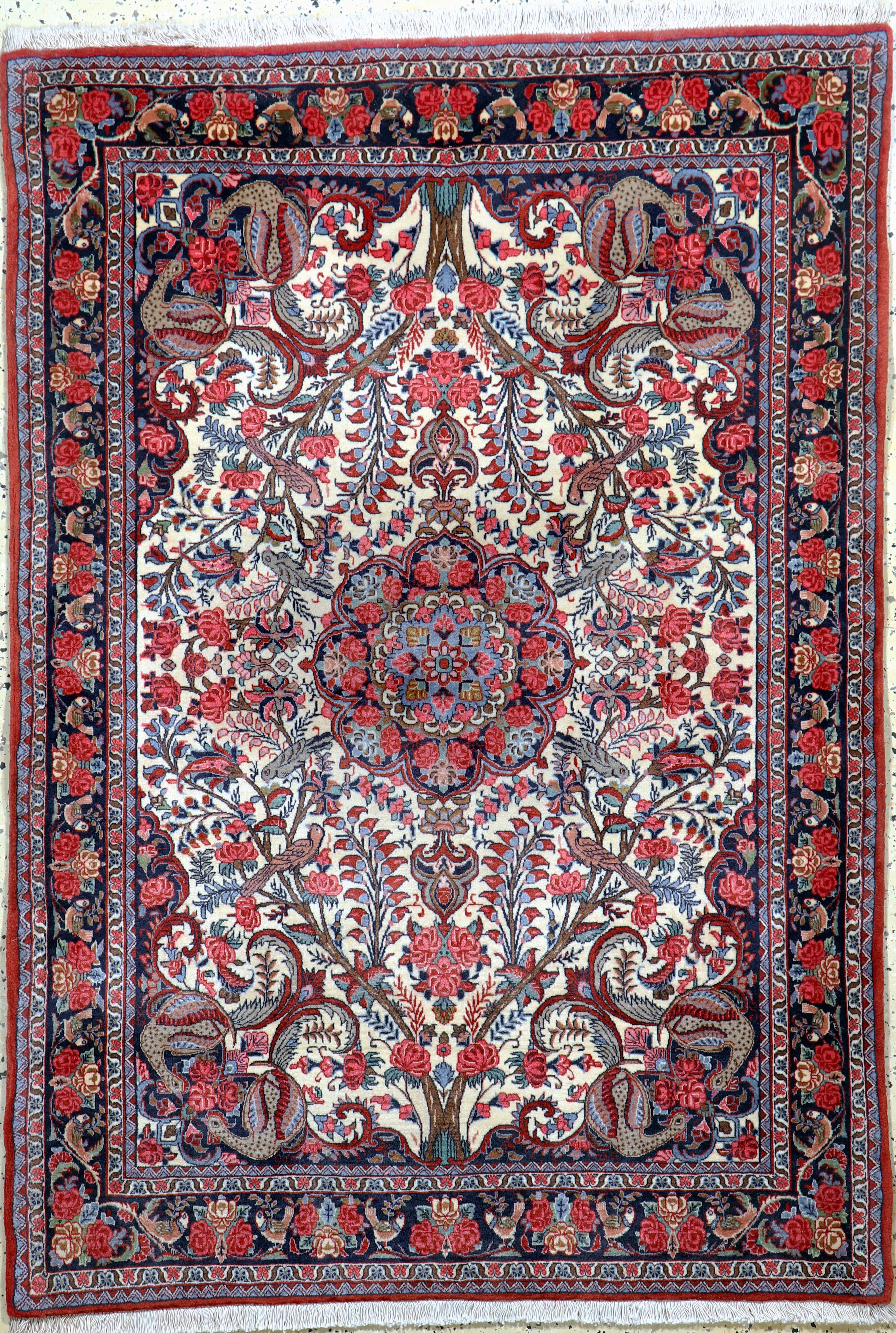 Image 27059881 - Rosenbidjar fein, Persien, Neuwertig, Korkwolle, ca. 163 x 113 cm Schätzpreis: 1150, - ...