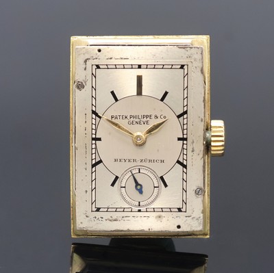 27059802e - PATEK PHILIPPE / BEYER-ZÜRICH feine und seltene Armbanduhr in GG 750/000 mit Kaliber 90, ...