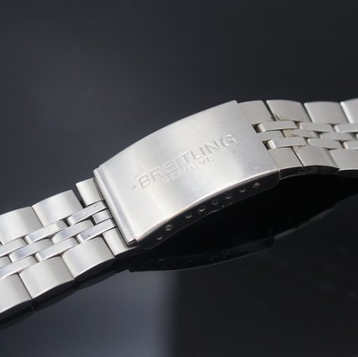 27059852a - BREITLING vintage Gliederband aus Stahl, Faltschl., Bandanstoß ca. 22 mm, L. ca. 15 cm, ...