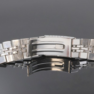 27059852c - BREITLING vintage Gliederband aus Stahl, Faltschl., Bandanstoß ca. 22 mm, L. ca. 15 cm, ...