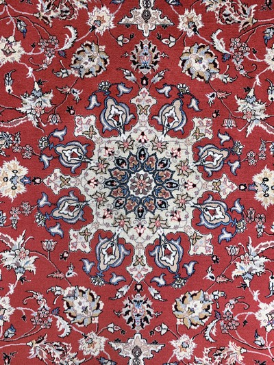 27059858d - Esfahan fein, China, Mitte 20.Jhd, Korkwolle auf Baumwolle, ca. 297 x 198 cm, ...