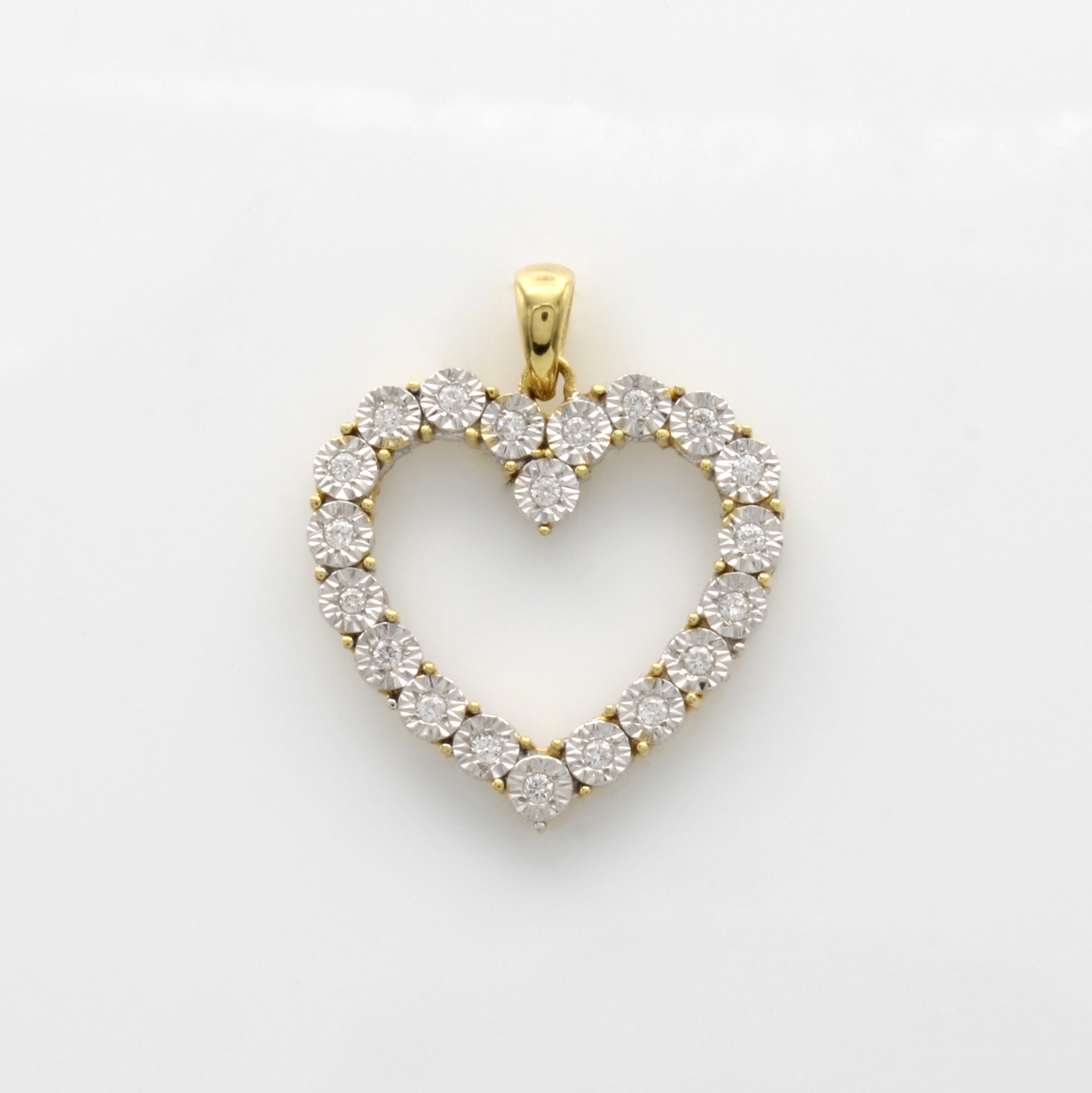 Image 27060437 - Herzanhänger mit Brillanten, GG/WG 750/000, 20 Brill. in geschliffenen Zargenfassungen ...