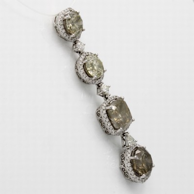 27060416a - Anhänger mit Diamanten und Brillanten, WG 750/000, 4 Diam. in versch. Schliffarten zus. ...