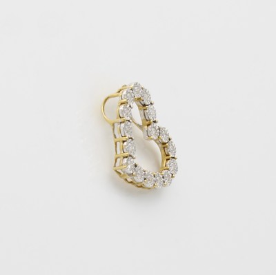 27060440a - Herzanhänger mit Brillanten, GG/WG 750/000, 16 Brill. in geschliffenen Zargenfassungen ...