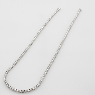 27060488a - Collier mit Brillanten, WG 750/000, 150 Brill. zus. ca. 8.49 ct feines ...