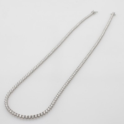 27060489a - Collier mit Brillanten, WG 750/000, 173 Brill. in Krappenfassung zus. ca. 8.83 ct feines ...