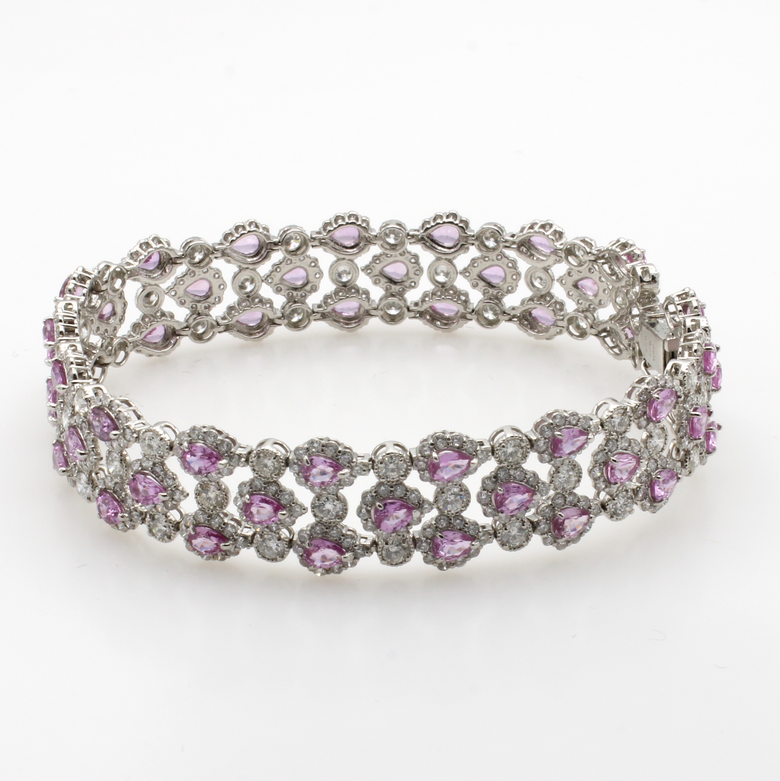 Image 27060512 - Armband mit Brillanten und Saphiren, 900er Platin, 561 Brill. zus. ca. 7.2 ct Weiß/si, ...