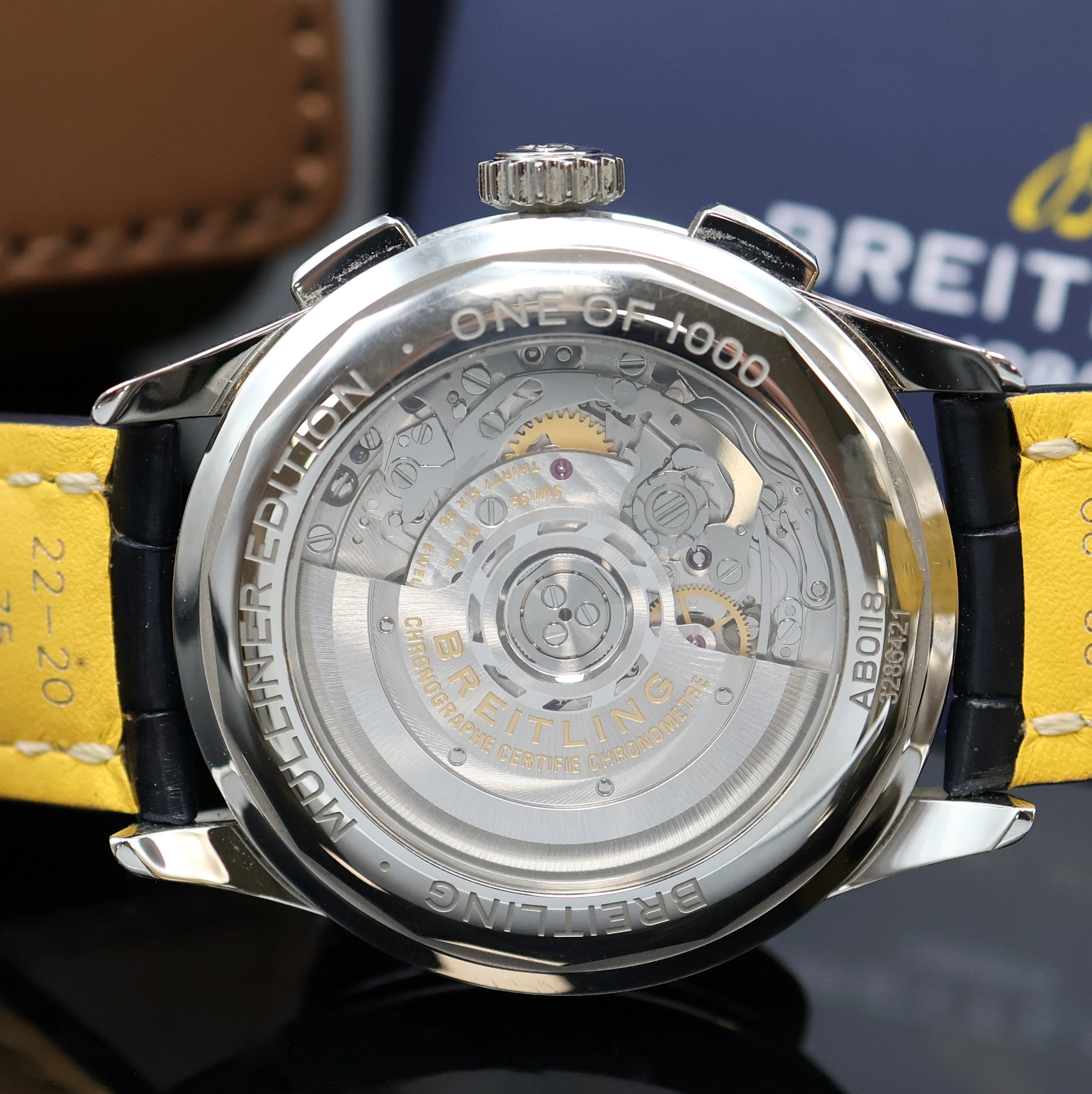 Detail f: BREITLING auf 1.000 Stück limitierte Armbanduhr Premier B01 Chronograph 42 Bentley Mulliner Referenz AB0118A71G1P1, Automatik, Chronometer in ...