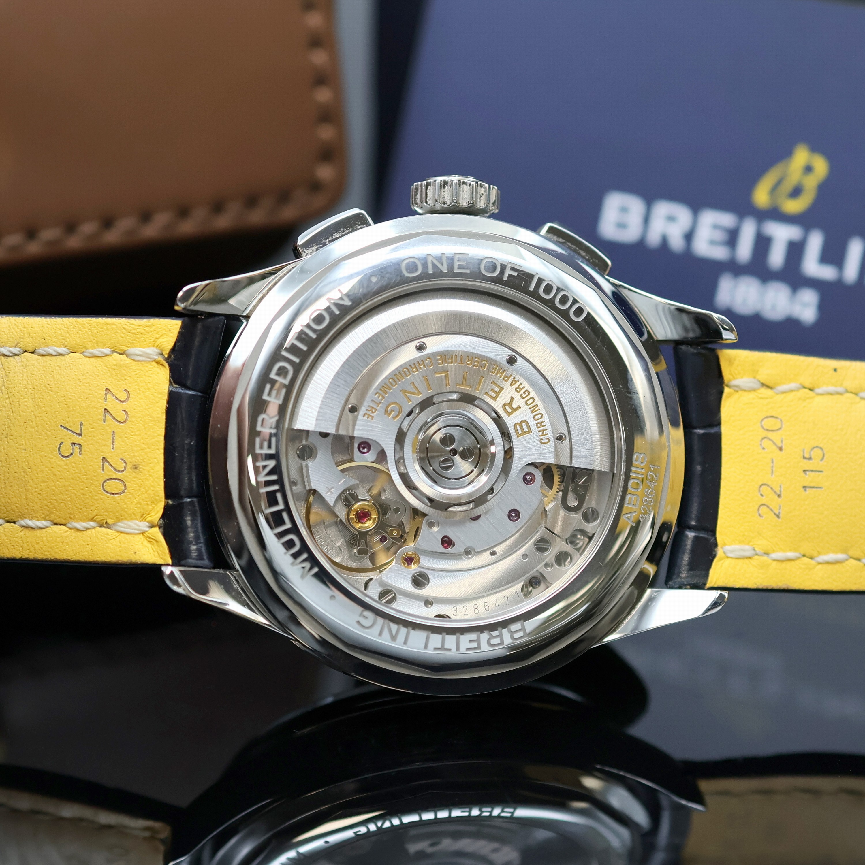 Detail g: BREITLING auf 1.000 Stück limitierte Armbanduhr Premier B01 Chronograph 42 Bentley Mulliner Referenz AB0118A71G1P1, Automatik, Chronometer in ...