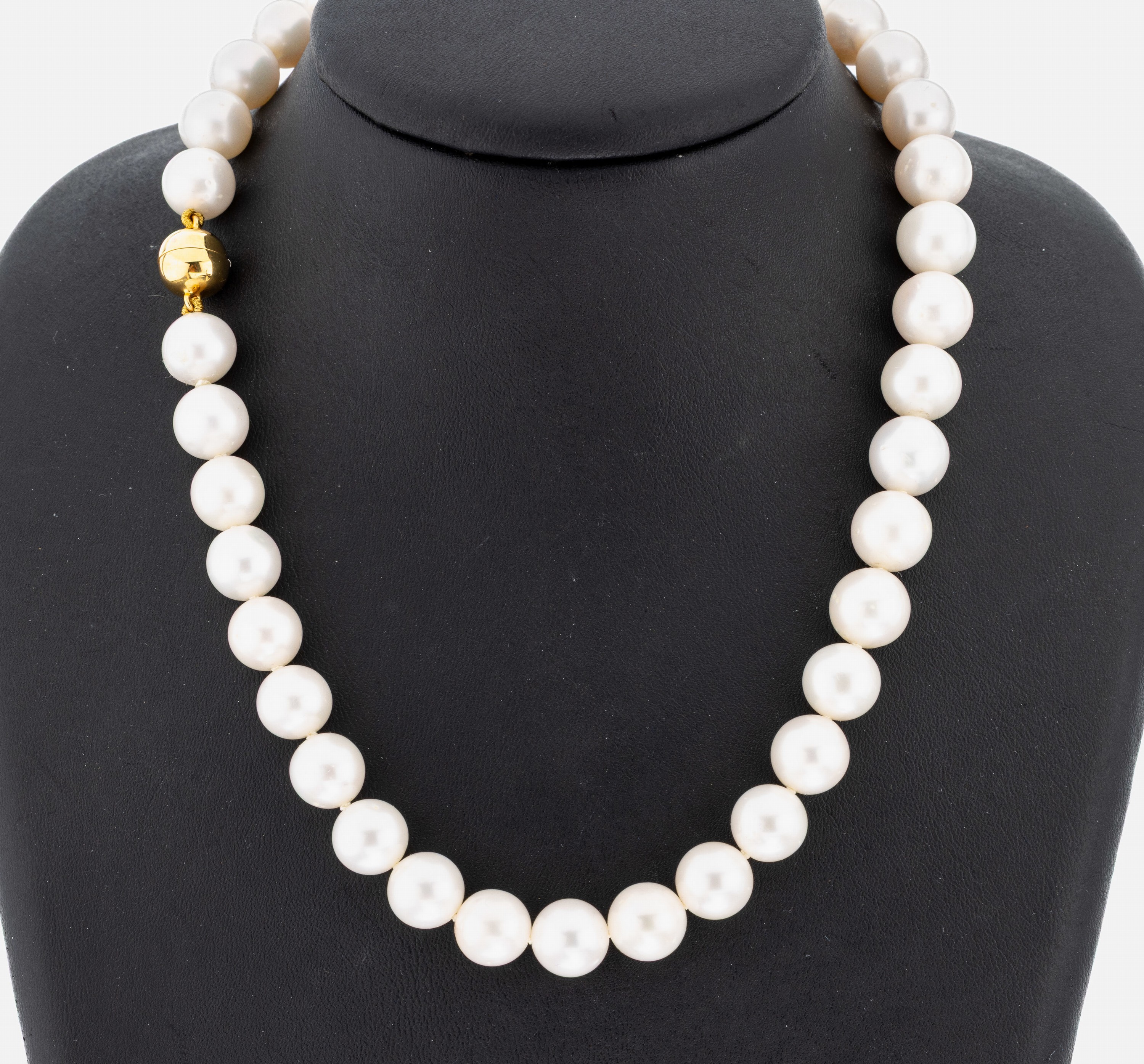 Image 27060562 - Perl-Collier, Süßwasserzuchtperlen, D. ca. 10.5-11.1 mm, Magnetschließe 925er Silber ...