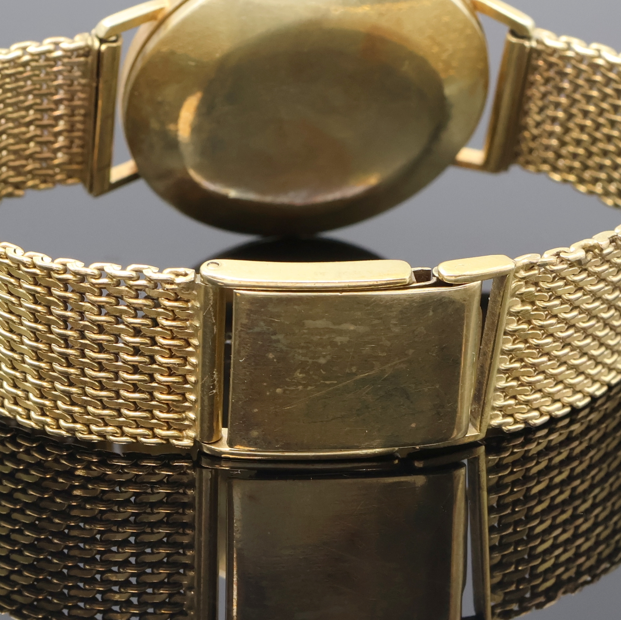 Detail c: ANKER Armbanduhr in GG 585/000 an GG 333/000 Band, Schweiz um 1965, Automatik, Boden aufgedr., silb. Zifferbl. m. aufges. Std.- Ind., gold. ...