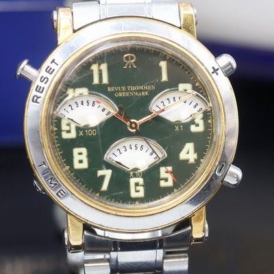 27060514a - REVUE THOMMEN Greenmark Armbanduhr mit Golf- Spielzähler, Schweiz um 1995, z. T. verg. ...