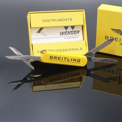 27060515a - BREITLING / WENGER Multifunktions- Taschenmesser in original Breitling Box, mit Messer, ...